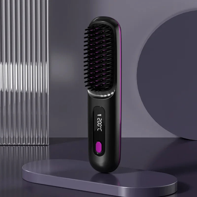 GlowSmooth Wireless Hair Comb Styler