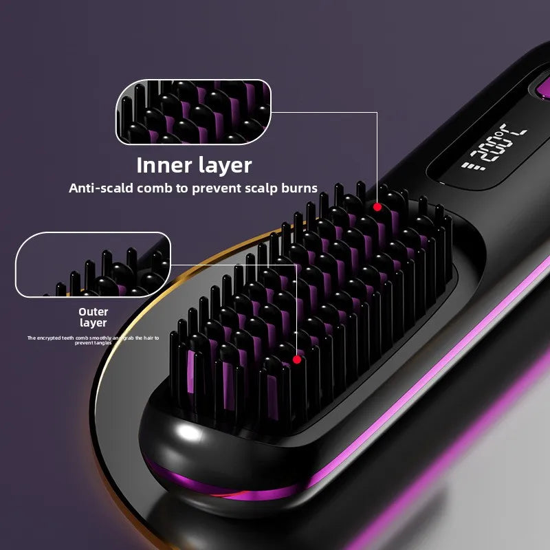 GlowSmooth Wireless Hair Comb Styler